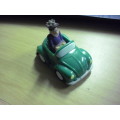 Archie in his Volkswagen Beetle