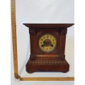 antique wooden mantel clock