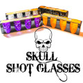 Halloween Party Skull shot glasses orange/ white/ purple/ black