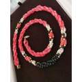 Extremely Pretty Coral Bead Necklace in box. Pristine Condition. 60cm long from clasp to clasp.