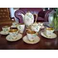 Very Rare Complete Carlton Ware Gold Royale Spiders Web 1582 coffee set.