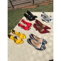 6 PAIRS OF USED LADIES SIZE 4 SHOES - GOOD CONDITION - DISCREET LISTING - LOT 2