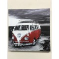 400 x 400 PRINTED CANVAS - VW COMBI - RED