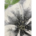 600 x 600 PAINTED CANVAS - TEXTURED FLOWER (#3)