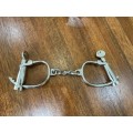 VINTAGE PAIR OF HIAAT HANDCUFFS WITH KEYS -100% WORKING AND IN EXCELLENT CONDITION