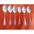 ATTRACTIVE SET OF 6 SILVER COFFEE SPOONS