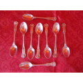 9 HALLMARKED SILVER COFFEE SPOONS