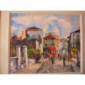 Parisienne Street Scene Painting by Jean Cordet