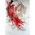 Hilton Edwards Abstract Art Painting -  cartographic series