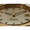 +-25 grams solid 14k Gold!!! Omega Constellation  14k Gold and Stainless Steel.