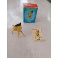 Disney Disneykins BAMBI With Stamp - 1961 by Marx Toys - Hand Painted - Highly Collectable - Box