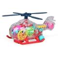 Concept Gear Helicopter Display Transparent Vehicle 360 Degree Rotating Racing 3D Flashing LED Light