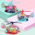 Concept Gear Helicopter Display Transparent Vehicle 360 Degree Rotating Racing 3D Flashing LED Light