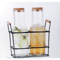 Water Bottle Holder Glass Juice Jar Set - 3 Pieces