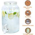 Glass Drinks Dispenser with Tap - Easy Filling Wide Mouth 3 Litre