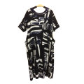 Baggy Loose 2 Piece Short Sleeve Maxi Dress Size 42-44 Color Dark Blue