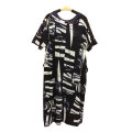Baggy Loose 2 Piece Short Sleeve Maxi Dress Size 42-44 Color Dark Blue