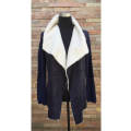 Faux Suede Mixed Material Jacket Limited Edition Colors Camel,Navy Sizes M/L, X/XXL
