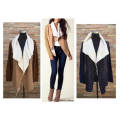 Faux Suede Mixed Material Jacket Limited Edition Colors Camel,Navy Sizes M/L, X/XXL