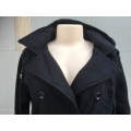 Hooded Button-Up Jacket Color Black Size 36-38