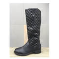 Diamond Lattice Pattern Wide Calf High Leg Boots Sizes 3,4,5,8