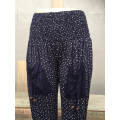 Elastic Waist Cuffed Hem Pants Colors Navy Blue, Black Sizes 32 - 48
