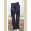 Elastic Waist Cuffed Hem Pants Colors Navy Blue, Black Sizes 32 - 48