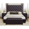 4 pce Upholstered Pattern Bedroom Suite. Double, Queen & King Size