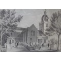 Investment! 19th Century Robert Groom lithograph of St. Thomas Church, Portsmouth.  Circa 1845.
