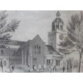 Investment! 19th Century Robert Groom lithograph of St. Thomas Church, Portsmouth.  Circa 1845.
