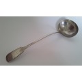 Antique huge silver-plated sauce/soup ladle by `William Hutton and Sons`. Late 19th Century.