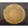 `Free Mandela 1976-1980` medallion by Mint of Norway.