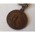 Unusual vintage small Egyptian fob and chain.