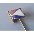 Vintage flag pin badge.