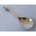 Solid silver Paul Kruger Spoon to commemorate `Battle of Amajuba`. Cape Mint. 925. 39.73 grams.