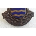 SADF Ordinance Service Corps Cap Badge. Lugs intact.