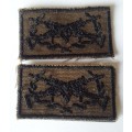 Pair SWATF Sharpshooter Cloth Breast Badges.