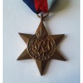 WW2 Africa Star Medal Named To `241658 R. EDWARDS` Full-Sized.