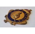 Large Vintage Enamel And Metal `Royal Antediluvian Order of Buffaloes (RAOB) Africa` Badge.