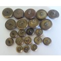 Set Of 21 WW2 South African Artillery Buttons. (Set 1 of 2).