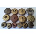 Set of 14 Vintage SADF Buttons (Set 1 of 3).