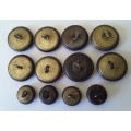 Set of 12 Vintage SADF Buttons (Set 2 of 3)