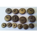 Set of 14 Vintage SADF Buttons (Set 3 of 3).