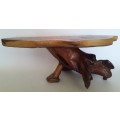 Vintage Burl Wood Miniature Table / Display Stand. 41 cm Long.