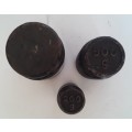 Set Of 3 Antique Scale Weights.
