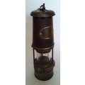 Antique Miner`s Safety Lamp. `Wolf Safety Lamp Co No.7 RMBS`.