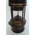 Antique Miner`s Safety Lamp. `Wolf Safety Lamp Co No.7 RMBS`.