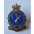 Rare Vintage Dutch CVV (Central Flight Intelligence And Liaison Group) Enameled Metal Badge.