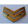 WW2 SA Airforce Sergeants Brass Rank Stripes. Pin intact