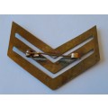 WW2 SA Airforce Sergeants Brass Rank Stripes. Pin intact